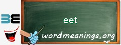 WordMeaning blackboard for eet